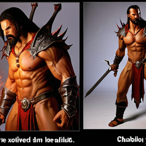 ** A Diablo 2 character struggling to equip a powerful-looking weapon or armor because their Strength stat is too low. The character looks frustrated. Text overlay: "Strength: More Important Than You Think!"

**